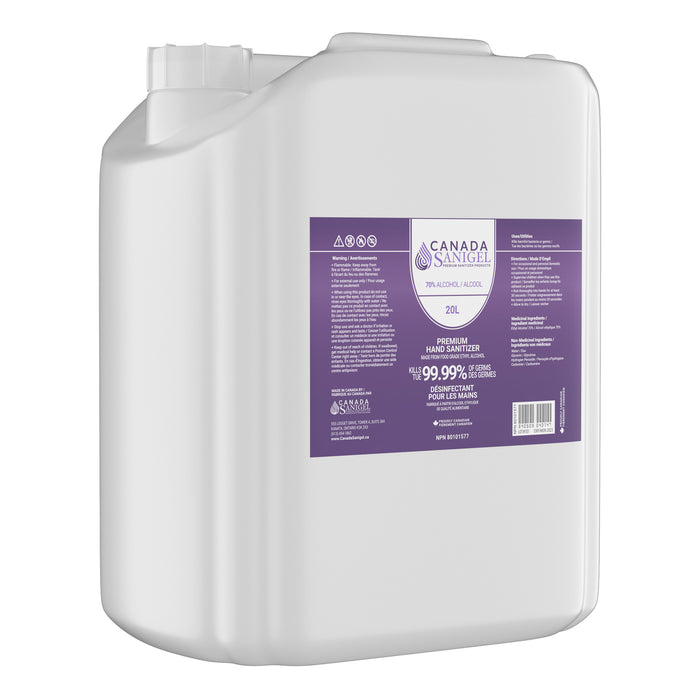 Canada Sanigel Premium Hand Sanitizer - 20 Litre - Kills 99.99% of Germs