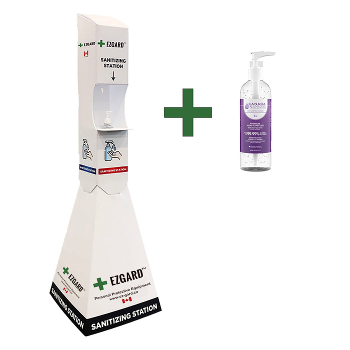 EzGard Portable Lightweight Free-Standing Sanitizing Station | Perfect for All Commercial Applications