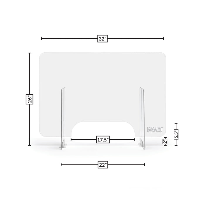 SpaShield Protective Plexiglass Shield Dimensions
